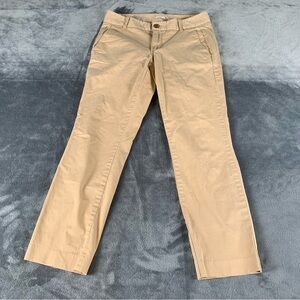 J Crew Pants Womens 4 Petite Tan Frankie Low Rise Cropped‎ Work Wear Khaki